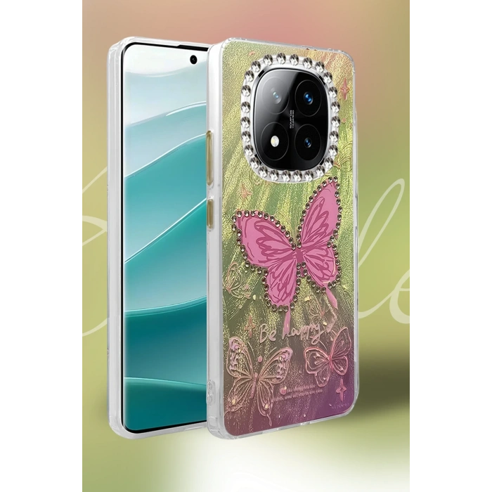 Newface Xiaomi Redmi Note 14 Pro 4G Kılıf Blade Aynalı Desenli Kapak - Desen 2