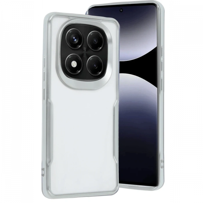 Newface Xiaomi Redmi Note 14 Pro 4G Kılıf Boyi Silikon Kapak - Gümüş