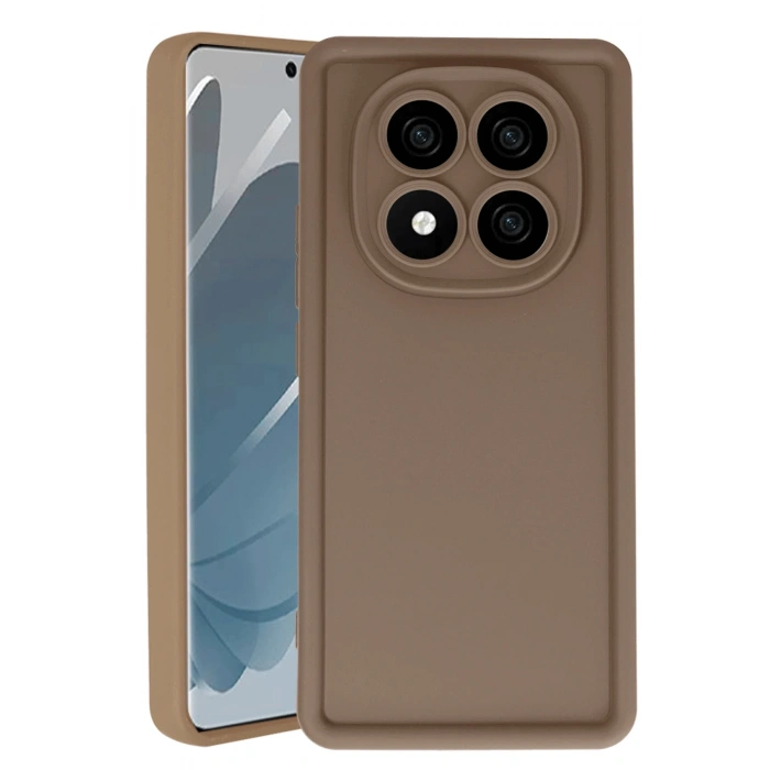 Newface Xiaomi Redmi Note 14 Pro 4G Kılıf Viera Silikon - Kahverengi