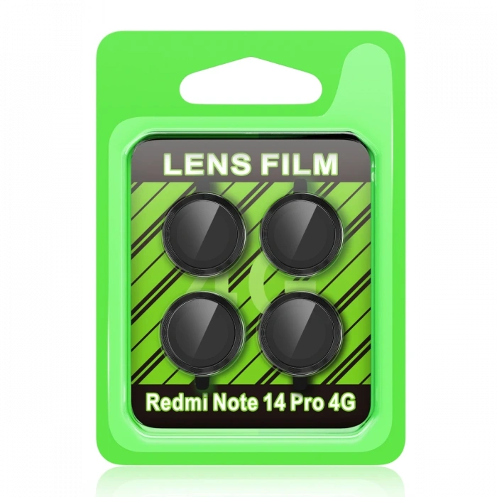 Newface Xiaomi Redmi Note 14 Pro 4G Raze Metal Kamera Lens - Siyah