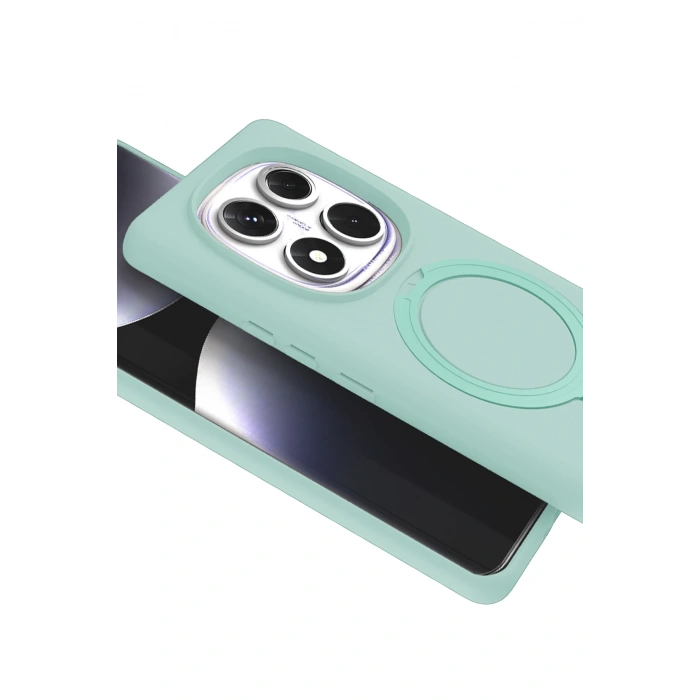 Newface Xiaomi Redmi Note 14 Pro 4G Regal Magsafe Standlı Kapak - Su Yeşili