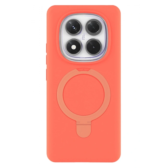Newface Xiaomi Redmi Note 14 Pro 4G Regal Magsafe Standlı Kapak - Turuncu