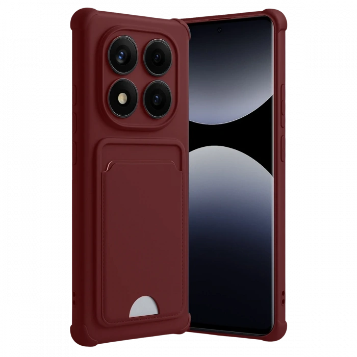 Newface Xiaomi Redmi Note 14 Pro 5G Kelvin Kartvizitli Silikon - Bordo