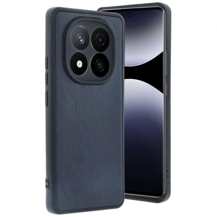 Newface Xiaomi Redmi Note 14 Pro 5G Kılıf Aras Deri Kapak - Lacivert