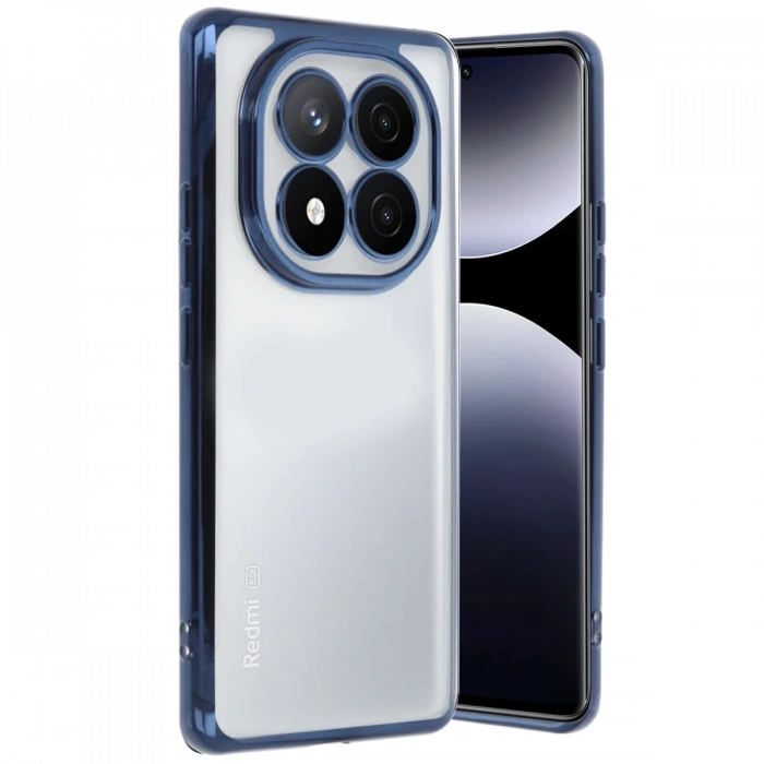 Newface Xiaomi Redmi Note 14 Pro 5G Kılıf Razer Lensli Silikon - Lacivert