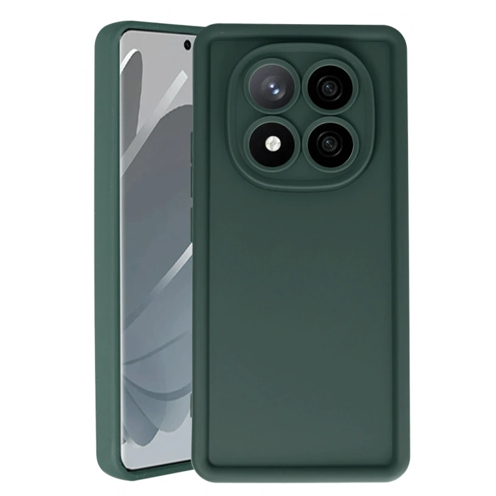 Newface Xiaomi Redmi Note 14 Pro 5G Kılıf Viera Silikon - Koyu Yeşil