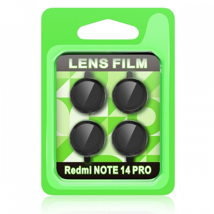 Newface Xiaomi Redmi Note 14 Pro 5G Raze Metal Kamera Lens - Siyah