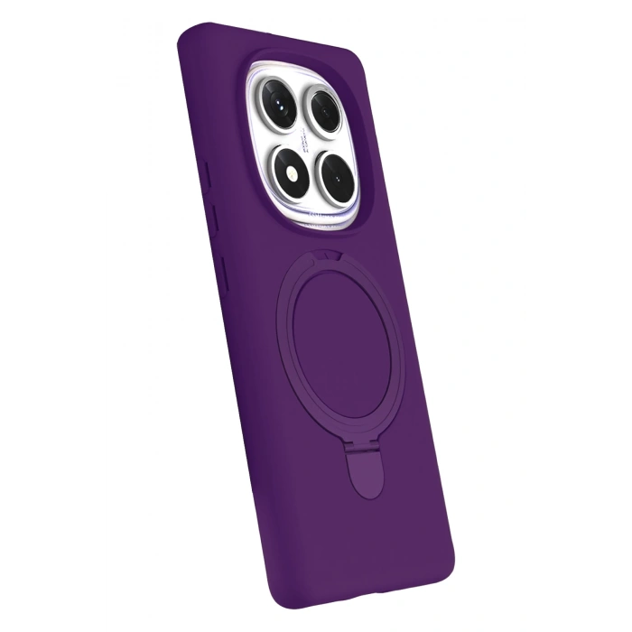 Newface Xiaomi Redmi Note 14 Pro 5G Regal Magsafe Standlı Kapak - Derin Mor