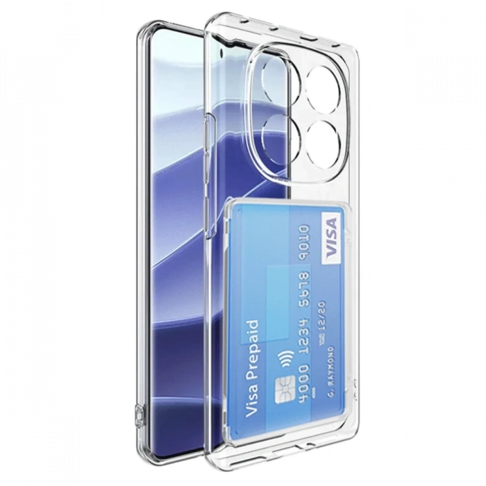 Newface Xiaomi Redmi Note 14 Pro Plus Kılıf Kart Şeffaf Silikon - Şeffaf