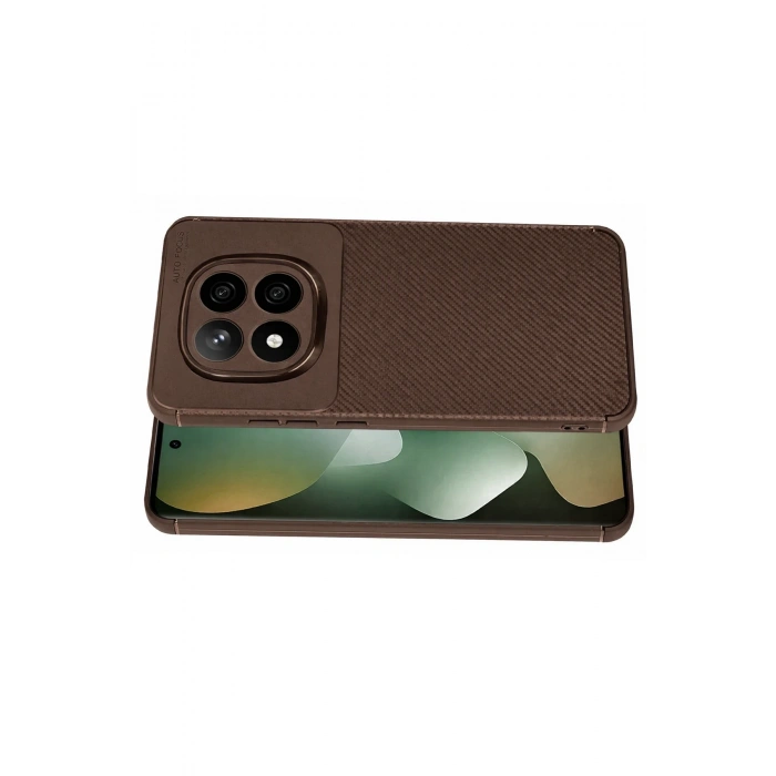 Newface Xiaomi Redmi Note 15 Pro 5G Auto Focus Karbon Kapak - Kahverengi