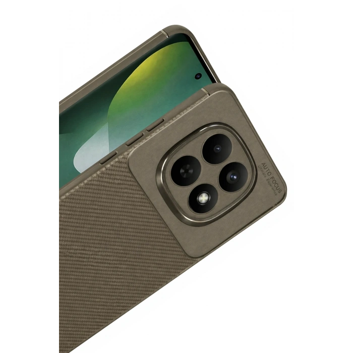 Newface Xiaomi Redmi Note 15 Pro Plus 5G Auto Focus Karbon Kapak - Kahverengi