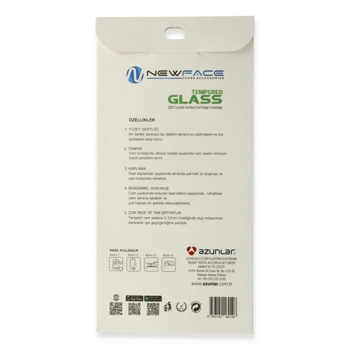 Newface Xiaomi Redmi Note 8 Pro 20D Premium Cam Ekran Koruyucu