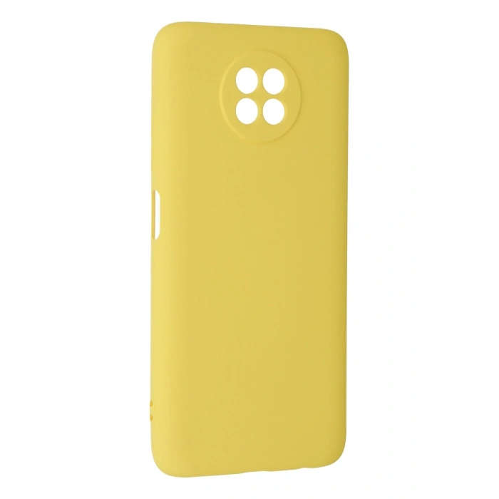 Newface Xiaomi Redmi Note 9 5G Kılıf Nano içi Kadife Silikon - Sarı