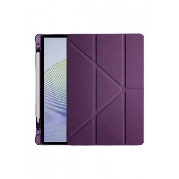 Newface Xiaomi Redmi Pad 2 Kalemlikli Mars Tablet Kılıfı - Mürdüm