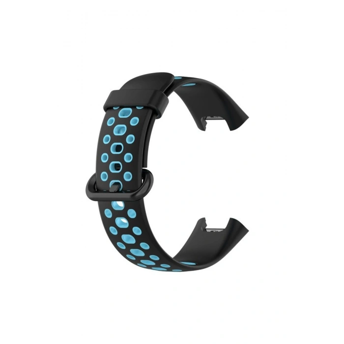 Newface Xiaomi Redmi Watch 2 Spor Delikli Kordon - Siyah-Mavi