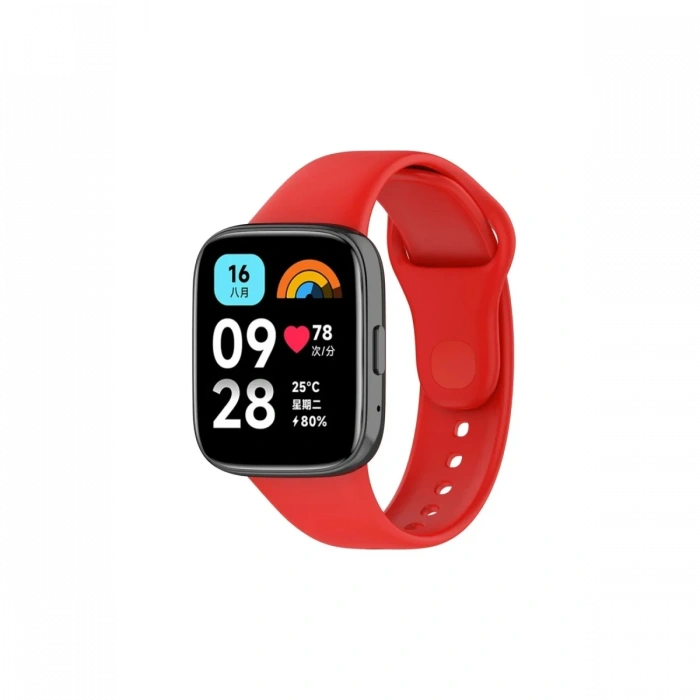 Newface Xiaomi Redmi Watch 3 Active Klasik Kordon - Kırmızı