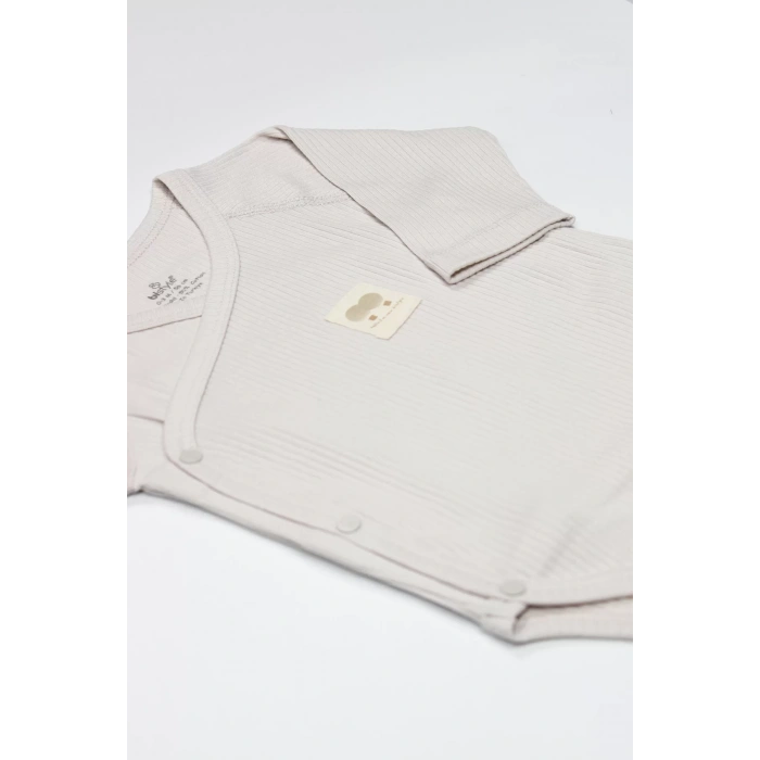 Organic Flying Balloons Kruvaze Uzun Kol Body Bs17121 Bej