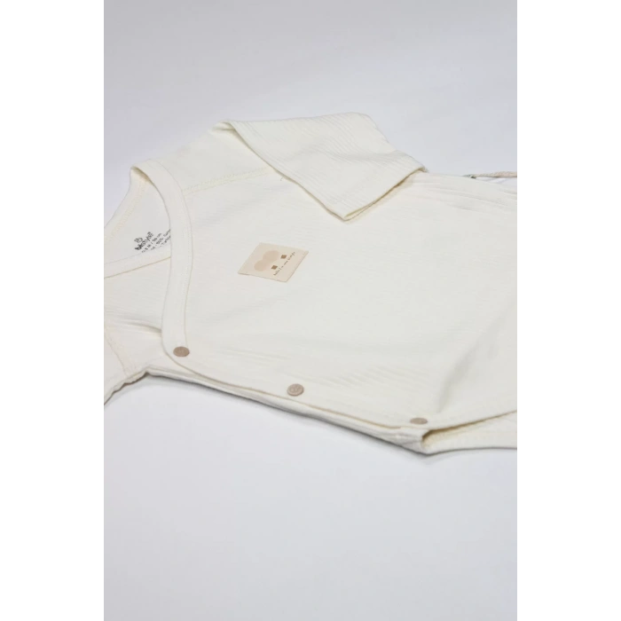 Organic Flying Balloons Kruvaze Uzun Kol Body Bs17121 Ekru