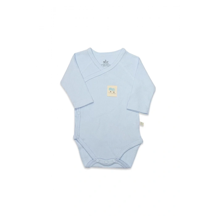 Organic Flying Balloons Kruvaze Uzun Kol Body Bs17121 Mavi