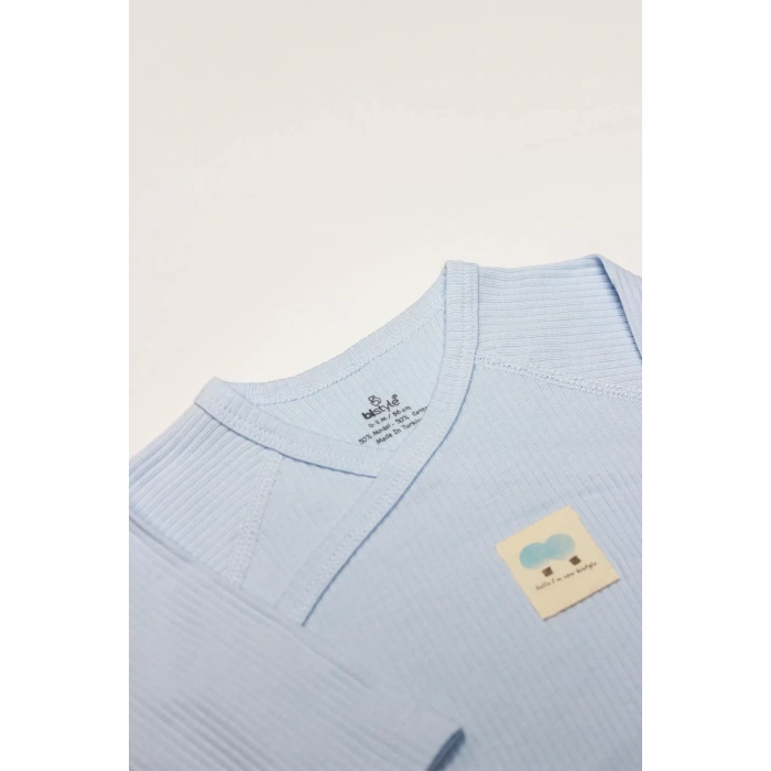 Organic Flying Balloons Kruvaze Uzun Kol Body Bs17121 Mavi