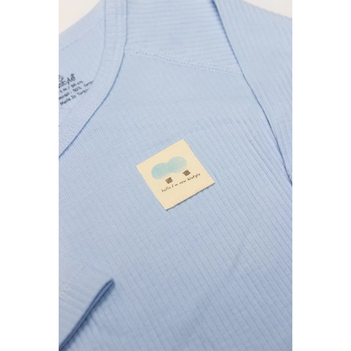 Organic Flying Balloons Kruvaze Uzun Kol Body Bs17121 Mavi