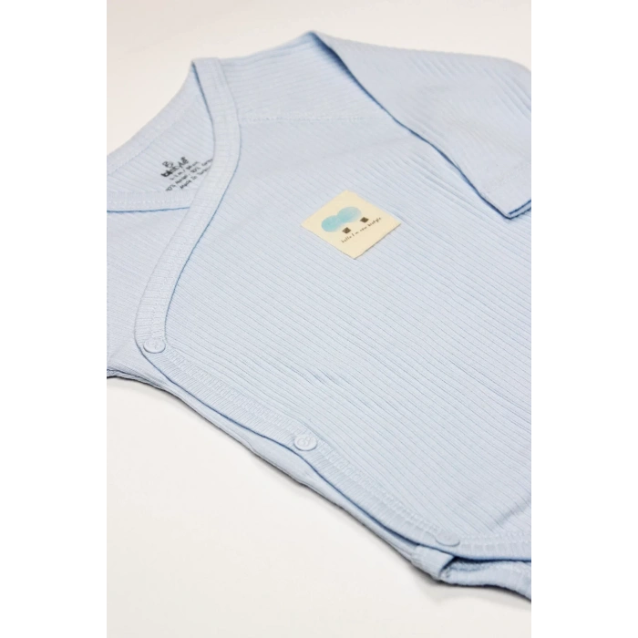 Organic Flying Balloons Kruvaze Uzun Kol Body Bs17121 Mavi