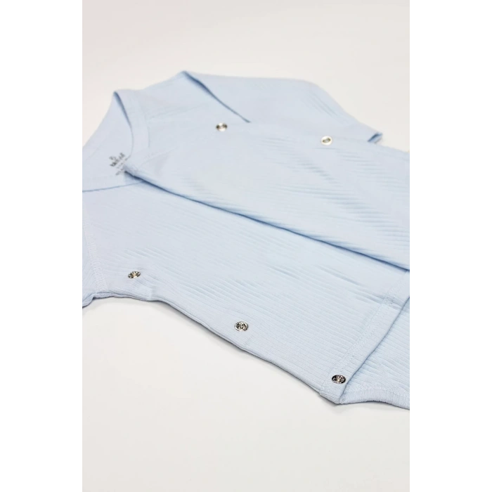 Organic Flying Balloons Kruvaze Uzun Kol Body Bs17121 Mavi