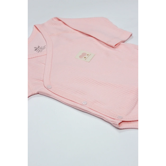 Organic Flying Balloons Kruvaze Uzun Kol Body Bs17121 Pembe