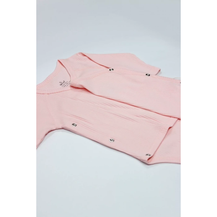 Organic Flying Balloons Kruvaze Uzun Kol Body Bs17121 Pembe