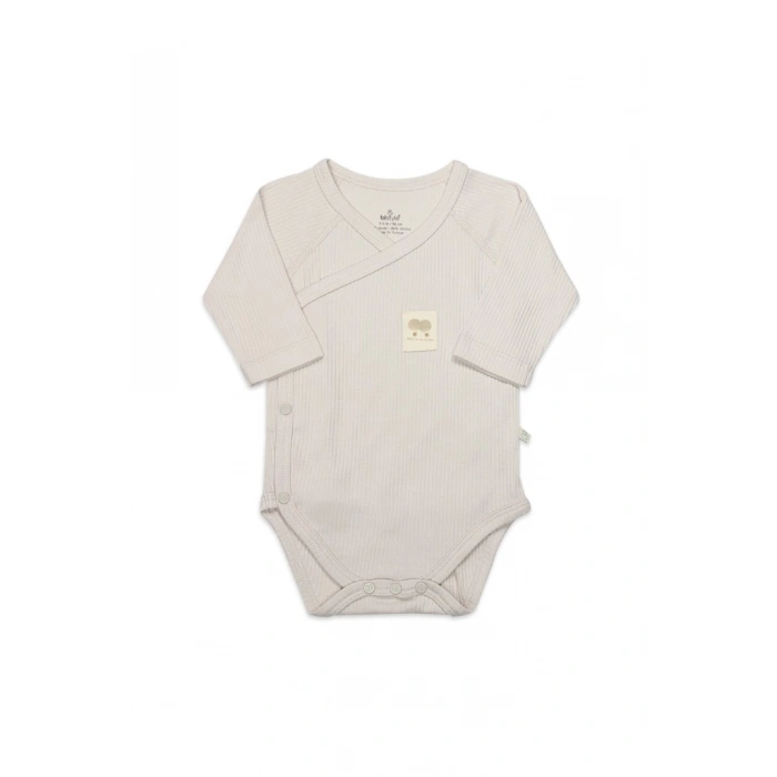 Organic Modal Flying Balloons Kruvaze Uzun Kol Body BS17121 Bej