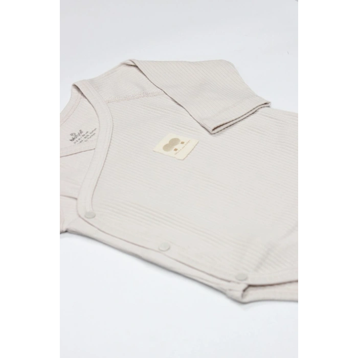 Organic Modal Flying Balloons Kruvaze Uzun Kol Body BS17121 Bej