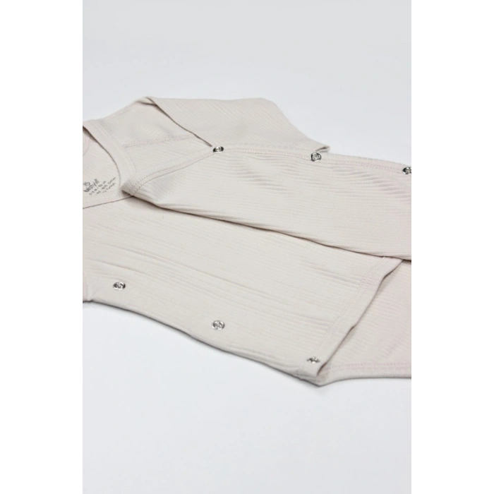 Organic Modal Flying Balloons Kruvaze Uzun Kol Body BS17121 Bej