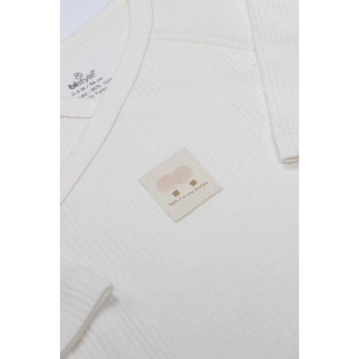 Organic Modal Flying Balloons Kruvaze Uzun Kol Body BS17121 Ekru