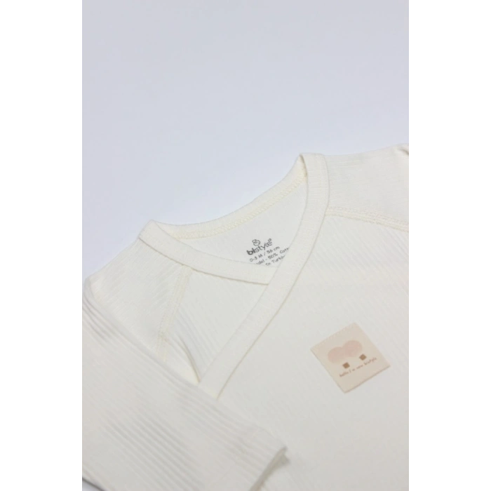 Organic Modal Flying Balloons Kruvaze Uzun Kol Body BS17121 Ekru