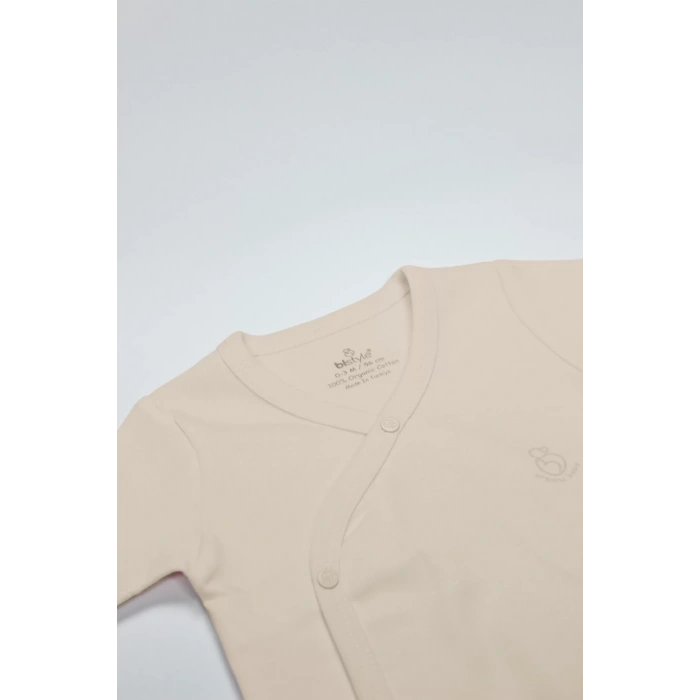 Organik Natural Basic Style Kruvaze Uzun Kol Body Bs17102 Bej