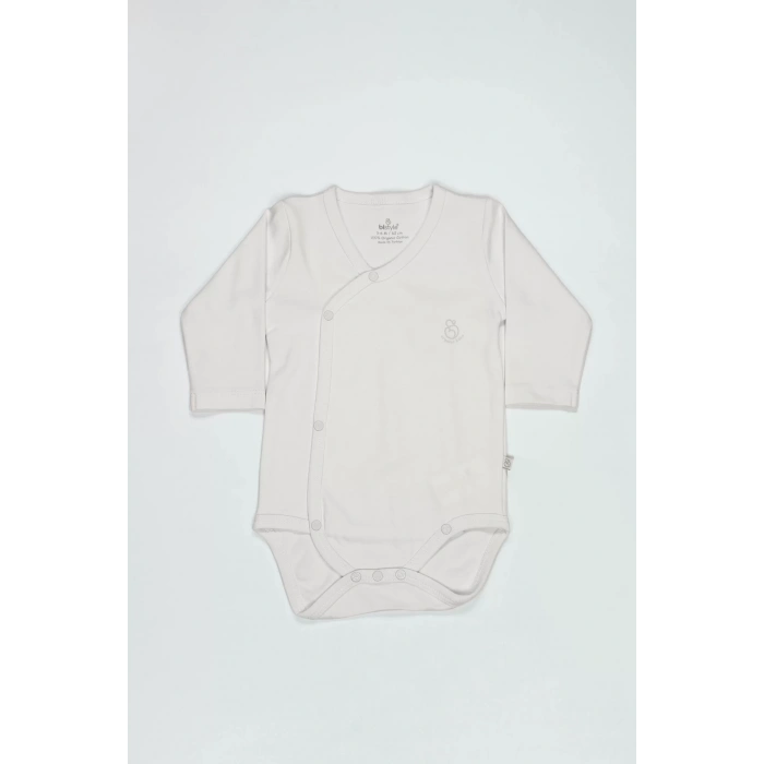 Organik Natural Basic Style Kruvaze Uzun Kol Body Bs17102 Ekru