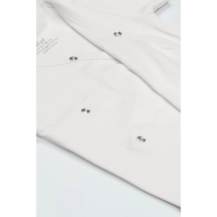 Organik Natural Basic Style Kruvaze Uzun Kol Body Bs17102 Ekru