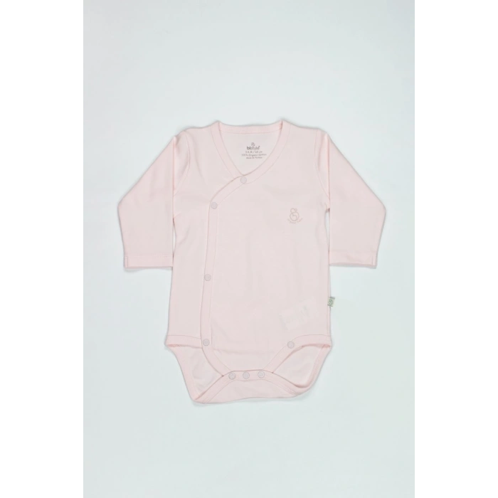 Organik Natural Basic Style Kruvaze Uzun Kol Body BS17102 Pembe