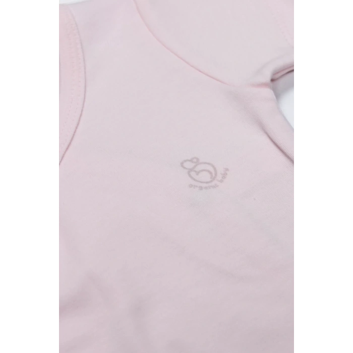 Organik Natural Basic Style Kruvaze Uzun Kol Body Bs17102 Pembe