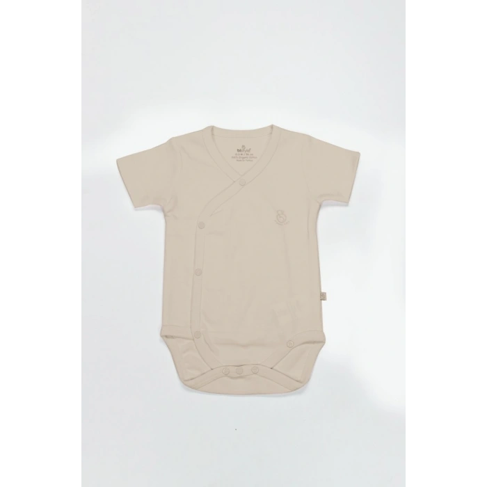 Organik Natural Basic Style Kruvaze Yarım Kol Body BS17101 Bej