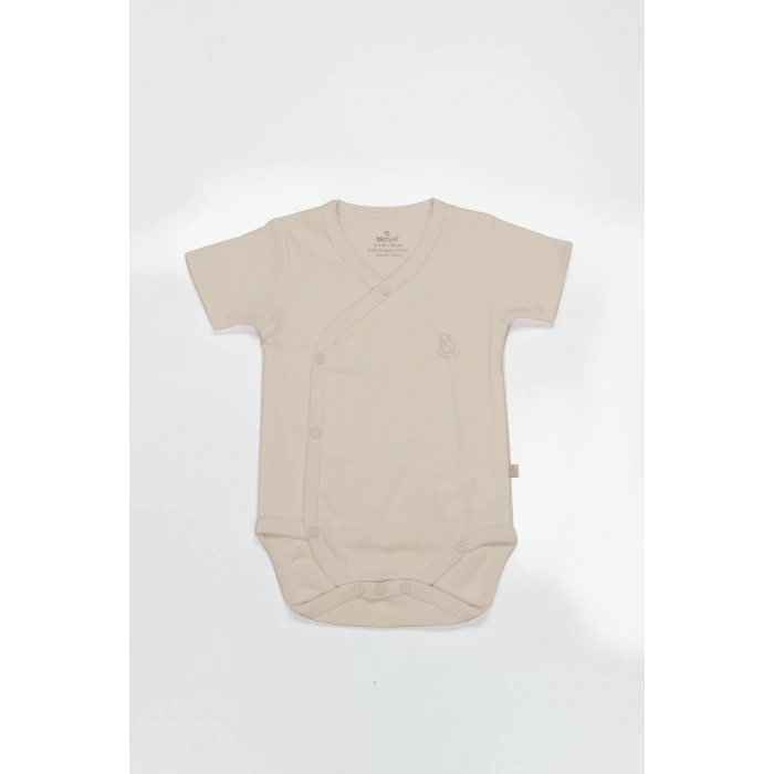 Organik Natural Basic Style Kruvaze Yarım Kol Body Bs17101 Bej