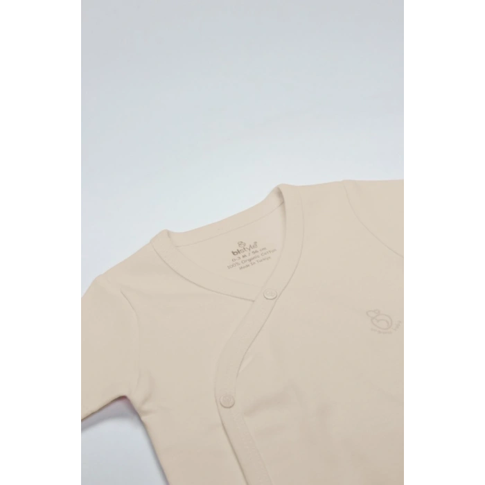 Organik Natural Basic Style Kruvaze Yarım Kol Body BS17101 Bej