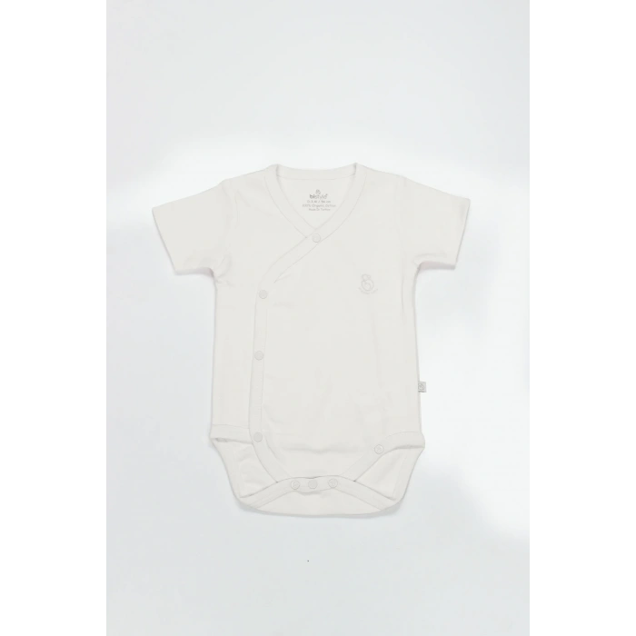 Organik Natural Basic Style Kruvaze Yarım Kol Body Bs17101 Ekru