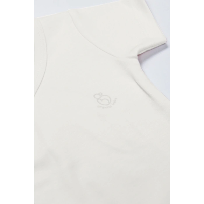 Organik Natural Basic Style Kruvaze Yarım Kol Body BS17101 Ekru