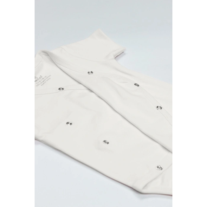 Organik Natural Basic Style Kruvaze Yarım Kol Body BS17101 Ekru