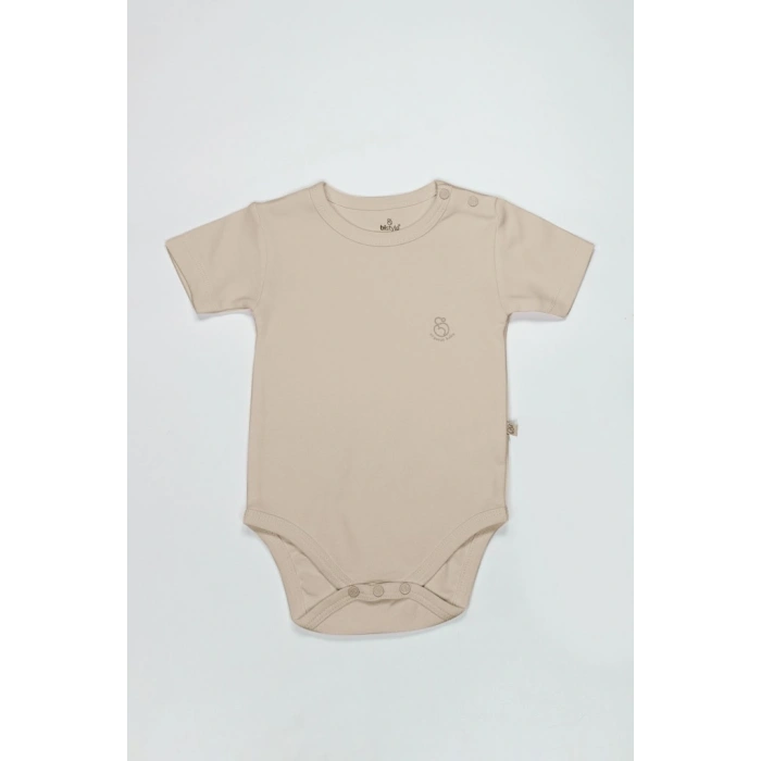 Organik Natural Basic Style Yarım Kol Body BS17103 Bej
