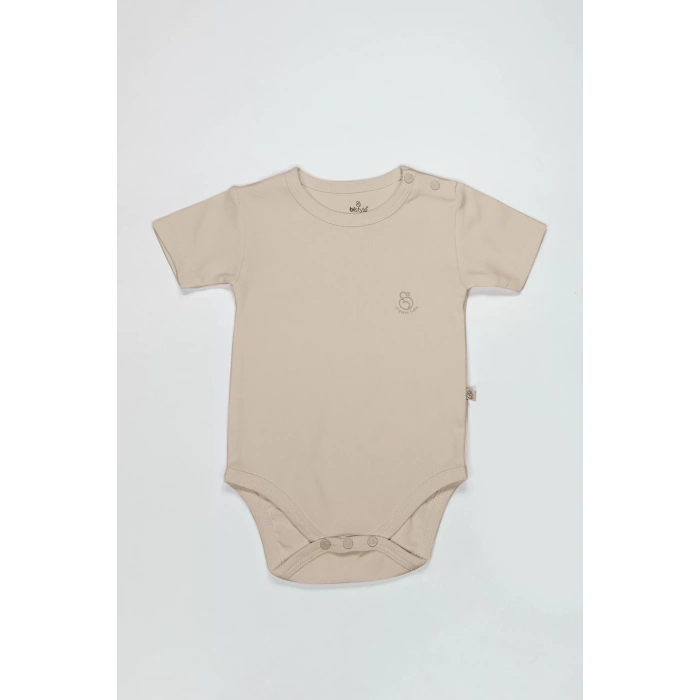 Organik Natural Basic Style Yarım Kol Body Bs17103 Bej