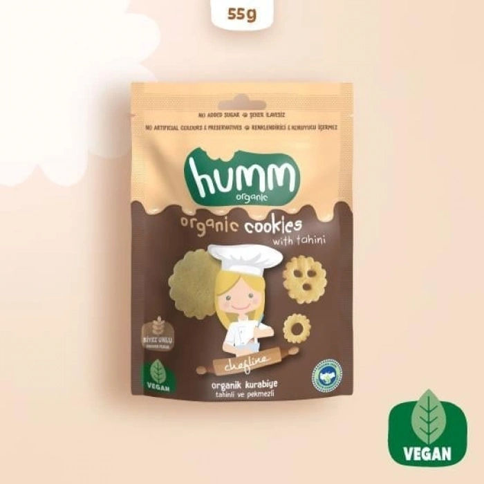 Organik Tahinli ve Pekmezli Vegan Kurabiye 55 Gr
