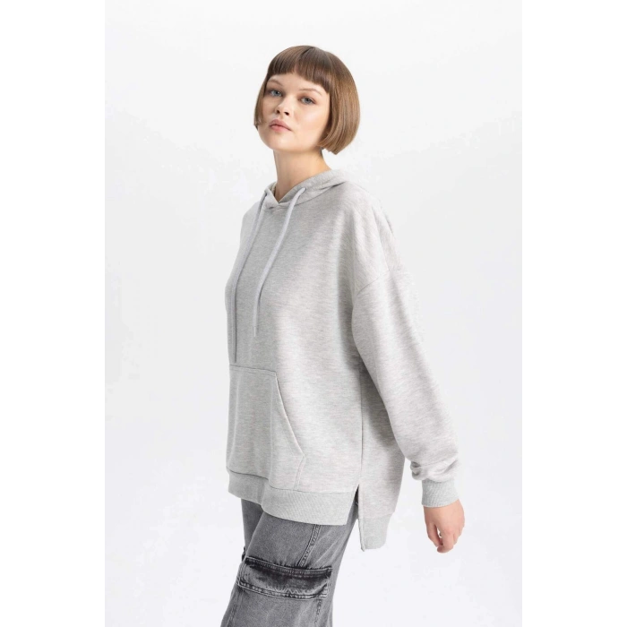 Oversize Geniş Kalıp Kapüşonlu Sweatshirt B7834AXNS
