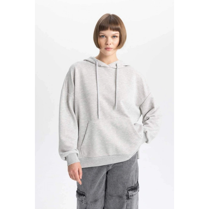 Oversize Geniş Kalıp Kapüşonlu Sweatshirt B7834AXNS